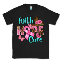 Black Faith hope cure Breast Cancer Classic Tee - FaDigitalArtStudio
