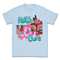 Dusty Blue Faith hope cure Breast Cancer Classic Tee - FaDigitalArtStudio