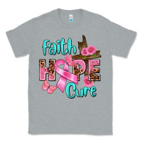 Heather Grey Faith hope cure Breast Cancer Classic Tee - FaDigitalArtStudio
