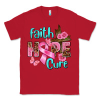 Red Faith hope cure Breast Cancer Classic Tee - FaDigitalArtStudio