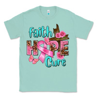 Seafoam Faith hope cure Breast Cancer Classic Tee - FaDigitalArtStudio