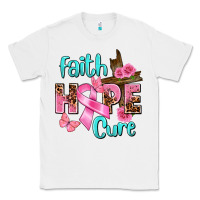 White Faith hope cure Breast Cancer Classic Tee - FaDigitalArtStudio