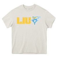 Cream long island university sharks Heavy Core Tee - linhVisuals