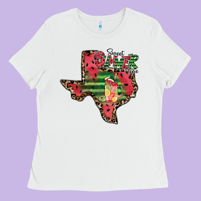 Sweet Summer Time Texas Ladies Tee Designed By Cowhidedigitalart