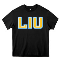Black long island university sharks Heavy Core Tee - linhVisuals