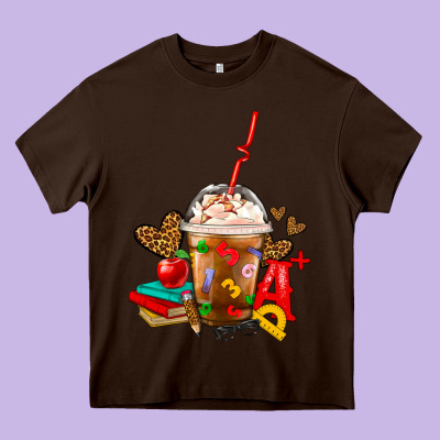 Teacher Frappe Coffee Heavy Core Tee Designed By Fadigitalartstudio