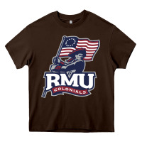 Chocolate Brown robert morris colonials Heavy Core Tee - linhVisuals