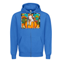 True Royal autumn sheep in a pumpkin Zipper Hoodie - Jasminsmagicworld