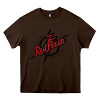 Chocolate Brown st. francis (pa) red flash Heavy Core Tee - linhVisuals