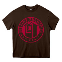 Chocolate Brown st. francis (pa) red flash Heavy Core Tee - linhVisuals