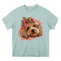 Arona cockapoo floral pink glitter Heavy Core Tee - Jasminsmagicworld