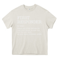 Cream first responder  definition design Heavy Core Tee - linhVisuals