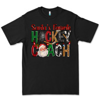 Black Santa's Favorite Hockey Coach For Christmas Premium Tee - FaDigitalArtStudio