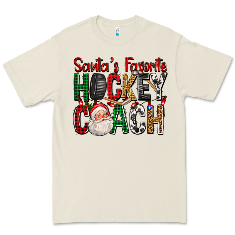 Santa's Favorite Hockey Coach For Christmas Premium Tee by FaDigitalArtStudio | Teevron
