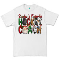 White Santa's Favorite Hockey Coach For Christmas Premium Tee - FaDigitalArtStudio