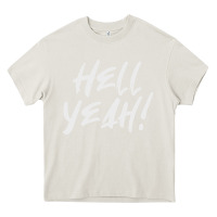Cream hell yeah! Heavy Core Tee - linhVisuals