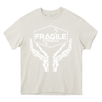 Cream fragile express death stranding Heavy Core Tee - linhVisuals