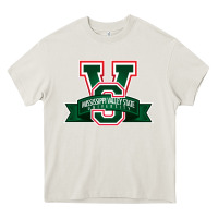 Cream mississippi valley Heavy Core Tee - linhVisuals