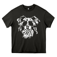 Border Collie Dog T  Shirt Border Collie With Sunglasses Cool Dog T  S Heavy Core Tee | Teevron