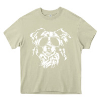Mossy border collie dog t  shirt border collie with sunglasses cool dog t  s Heavy Core Tee - linhVisuals