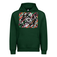 Forest Green cowhide and serape background Urban Hoodie - RanaPortraitStore