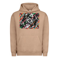 Pigment Burro cowhide and serape background Urban Hoodie - RanaPortraitStore