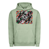 Pigment Oil Green cowhide and serape background Urban Hoodie - RanaPortraitStore