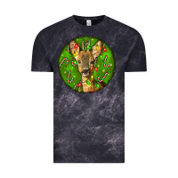 Cloud Black red brocket deer christmas Vintage Tee - LillyAllenDesigns