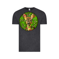 Vintage Black red brocket deer christmas Vintage Tee - LillyAllenDesigns