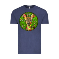 Vintage Denim red brocket deer christmas Vintage Tee - LillyAllenDesigns