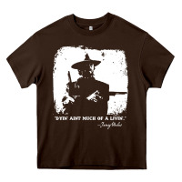 Chocolate Brown josey wales player film Heavy Core Tee - linhVisuals
