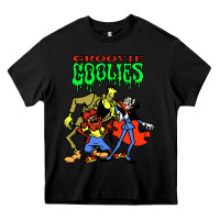 Black groovie ghoulies Heavy Core Tee - linhVisuals