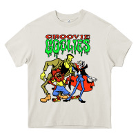 Cream groovie ghoulies Heavy Core Tee - linhVisuals