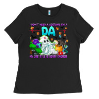 Black I Don't Need A Costume Im A DA My Job Title Is Sca Ladies Tee - CowhideDigitalArt