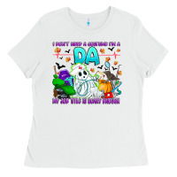 White I Don't Need A Costume Im A DA My Job Title Is Sca Ladies Tee - CowhideDigitalArt
