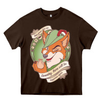 Chocolate Brown chin up   robin hood Heavy Core Tee - linhVisuals