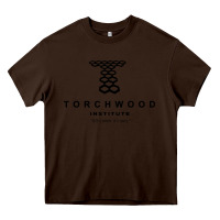 Chocolate Brown torchwood institute Heavy Core Tee - linhVisuals