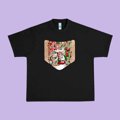 Christmas Pocket Urban Heavy Tee Designed By Cowhidedigitalart