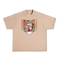 Burro Christmas Pocket Urban Heavy Tee - CowhideDigitalArt
