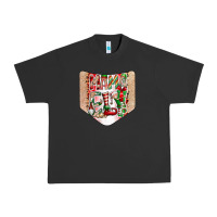 Pigment Black Christmas Pocket Urban Heavy Tee - CowhideDigitalArt