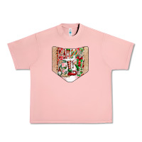 Salmon Christmas Pocket Urban Heavy Tee - CowhideDigitalArt