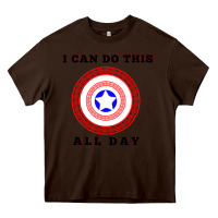 Chocolate Brown i can do this all day graphic mens & womens t shirt Heavy Core Tee - linhVisuals