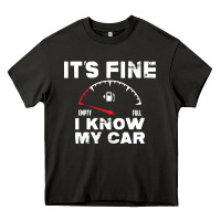 Asphalt Empty gas gauge it’s fine i know my car low fuel joke Heavy Core Tee - linhVisuals