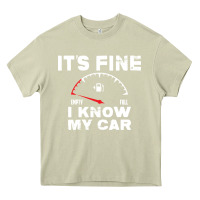 Mossy Empty gas gauge it’s fine i know my car low fuel joke Heavy Core Tee - linhVisuals
