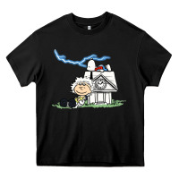 Black back to the peanuts Heavy Core Tee - linhVisuals