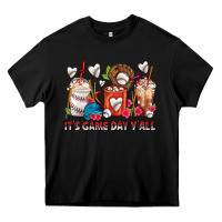 Black It's Game Day Y'all Baseball Coffee Cups Heavy Core Tee - FaDigitalArtStudio