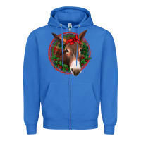 True Royal Christmas donkey with bandana Zipper Hoodie - Jasminsmagicworld