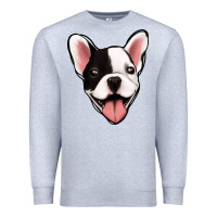 Heather Grey French Bulldog Premium Sweatshirt - Jasminsmagicworld