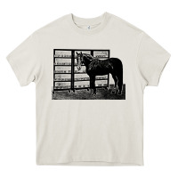 Cream beautiful jim key  performing horse Heavy Core Tee - linhVisuals