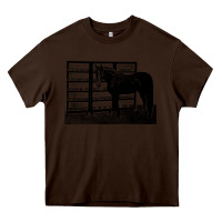 Chocolate Brown beautiful jim key  performing horse Heavy Core Tee - linhVisuals